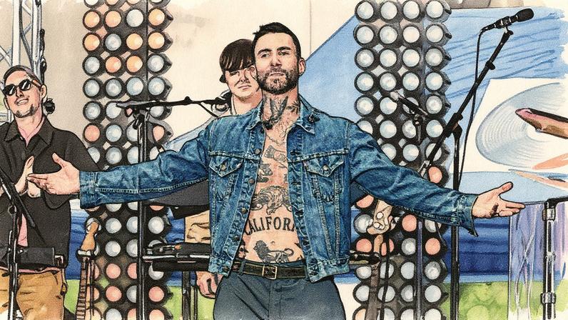Adam Levine disse que ficou 'impressionado' quando levou suas filhas para ver Olivia Rodrigo e revelou que a faixa-título do novo álbum do Maroon 5 começou como uma 'brincadeira'. (Foto: Reprodução)