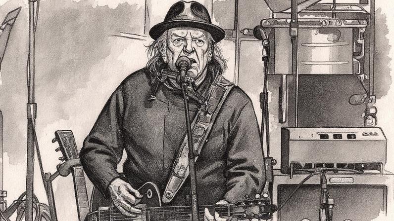 Neil Young deixou o Facebook devido ao uso de chatbots com crianças pela Meta, o que o músico chamou de "inconsciente". (Foto: Reprodução)
