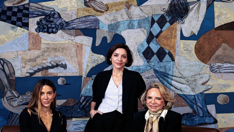 Bel Niemeyer, Telma Azevedo e Lenny Niemeyer no Palácio Gustavo Capanema (Foto: Ana Branco)