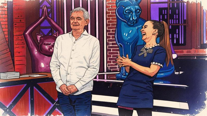 Serginho Groisman é o convidado especial do 'Lady Night' na próxima semana Serginho Groisman e Tata Werneck no 'Lady night' (Foto: Juliana Coutinho / Divulgação Multishow)