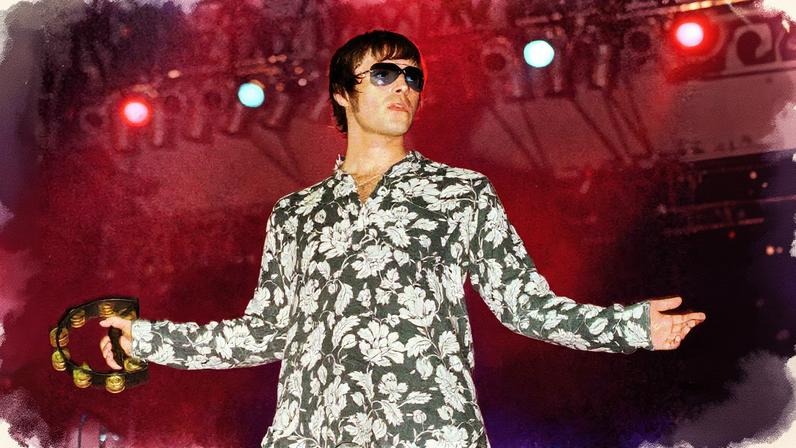 Liam Gallagher durante show da banda Oasis em janeiro de 2001, na Venezuela (Foto: Andrew Alvarez / AFP)