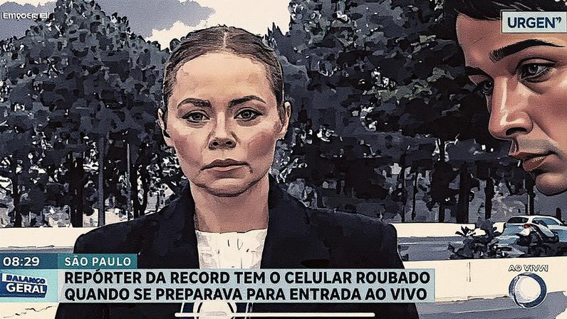 Repórter da Record é assaltada antes de entrar ao vivo em frente a CDP de Pinheiros