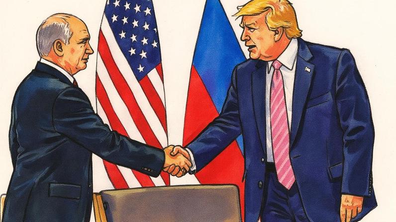 Alasca sedia cúpula entre Trump e Putin para discutir guerra na Ucrânia O presidente da Rússia, Vladimir Putin, cumprimenta o presidente dos Estados Unidos, Donald Trump (Foto: Mikhail Klimentyev/SPUTNIK/AFP)